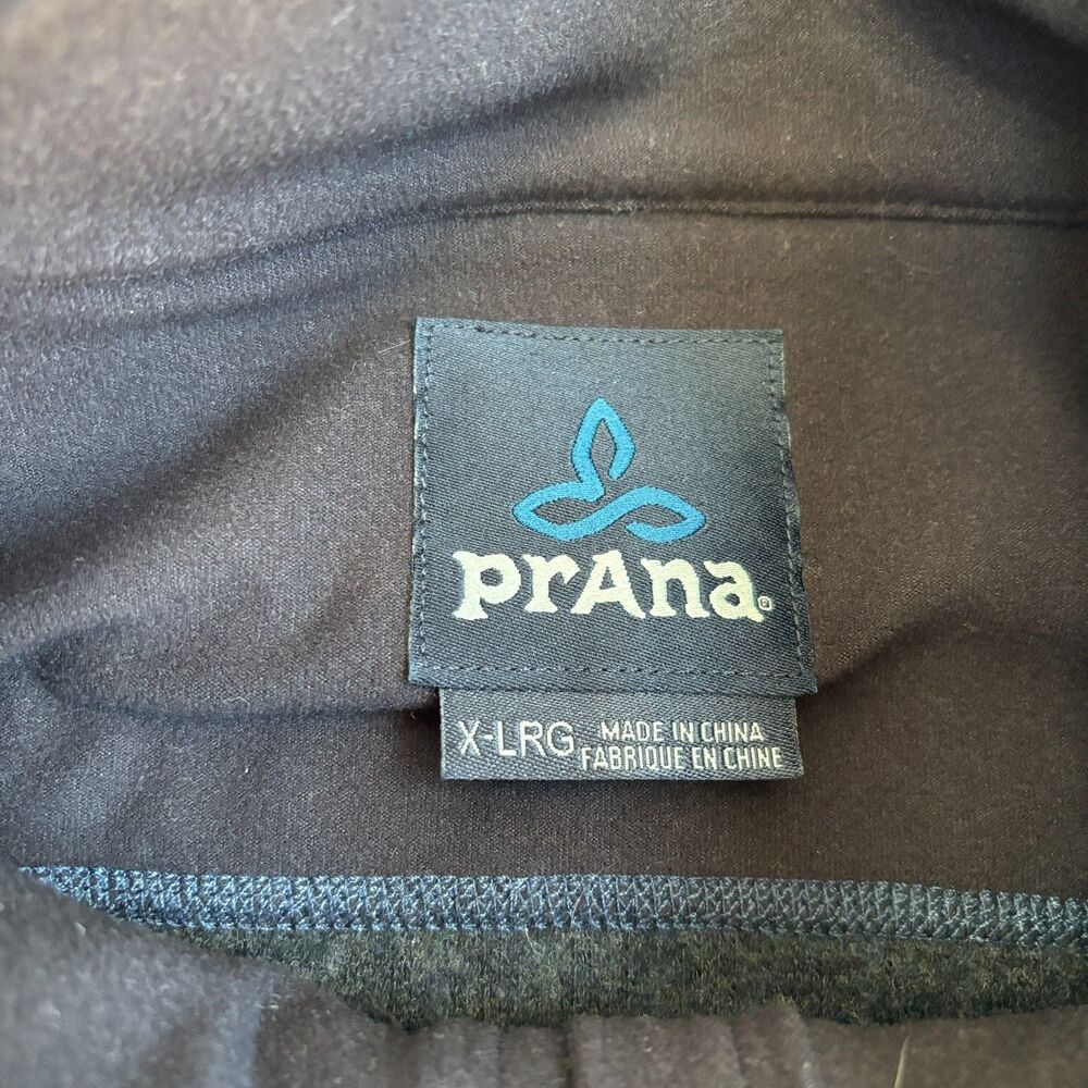 Prana Barclay Wool Blend Full Zip Ribbed Sweater Mens XL Gray - Picture 4 of 8